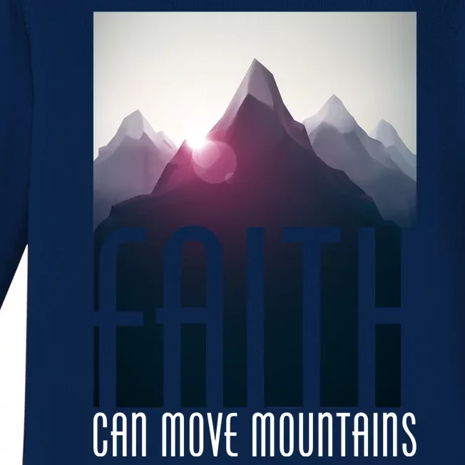 Faith Can Move Mountains Baby Long Sleeve Bodysuit