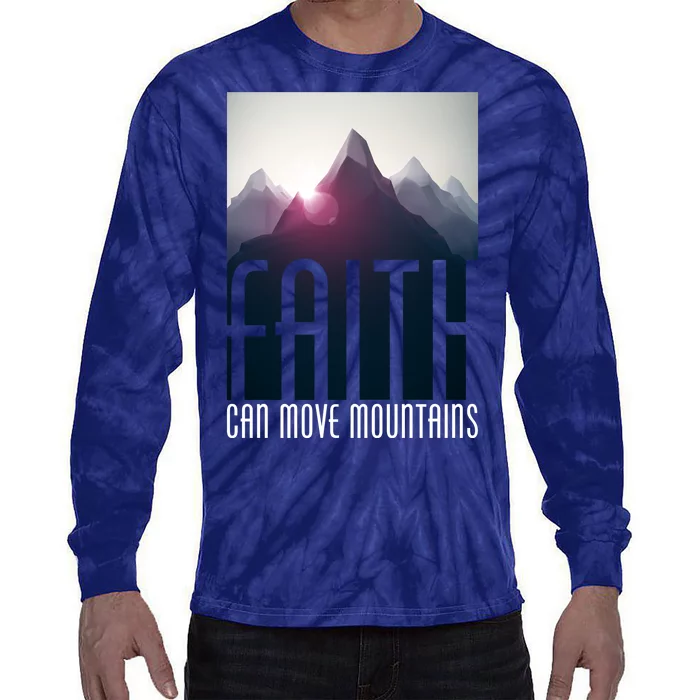 Faith Can Move Mountains Tie-Dye Long Sleeve Shirt