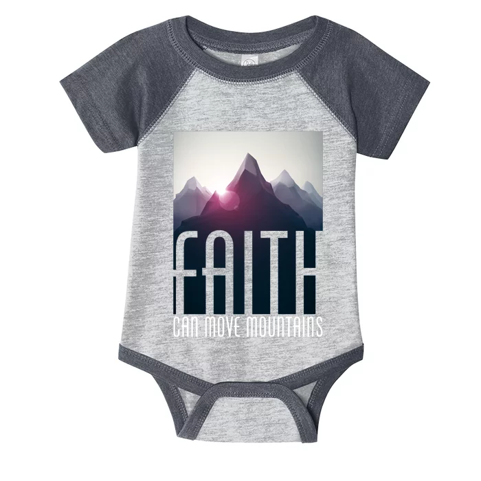 Faith Can Move Mountains Infant Baby Jersey Bodysuit