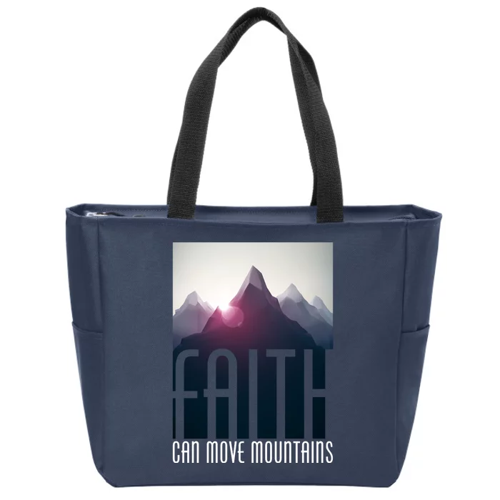 Faith Can Move Mountains Zip Tote Bag