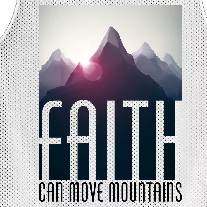 Faith Can Move Mountains Mesh Reversible Basketball Jersey Tank