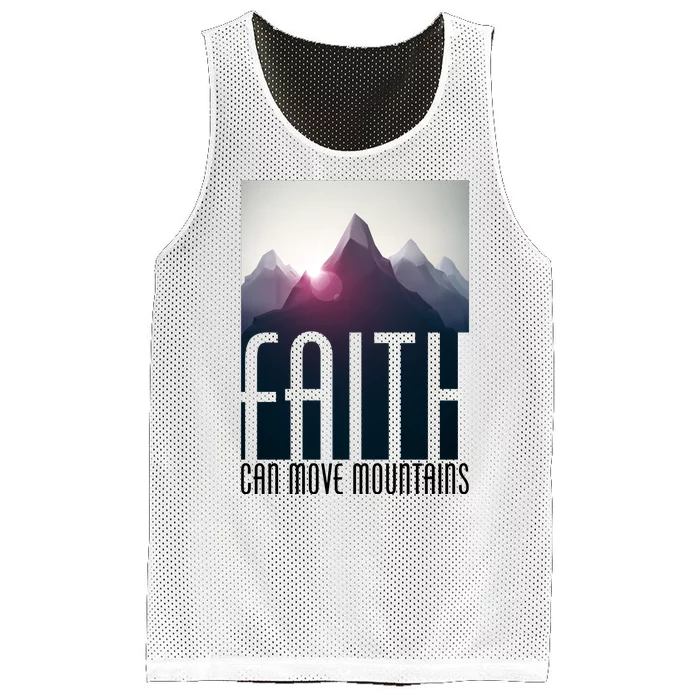 Faith Can Move Mountains Mesh Reversible Basketball Jersey Tank