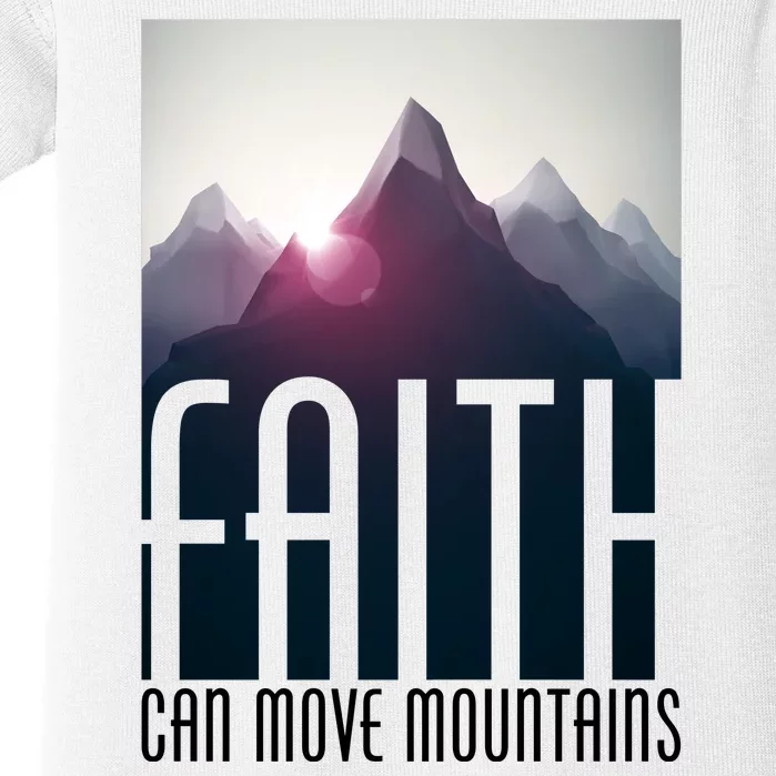 Faith Can Move Mountains Baby Bodysuit