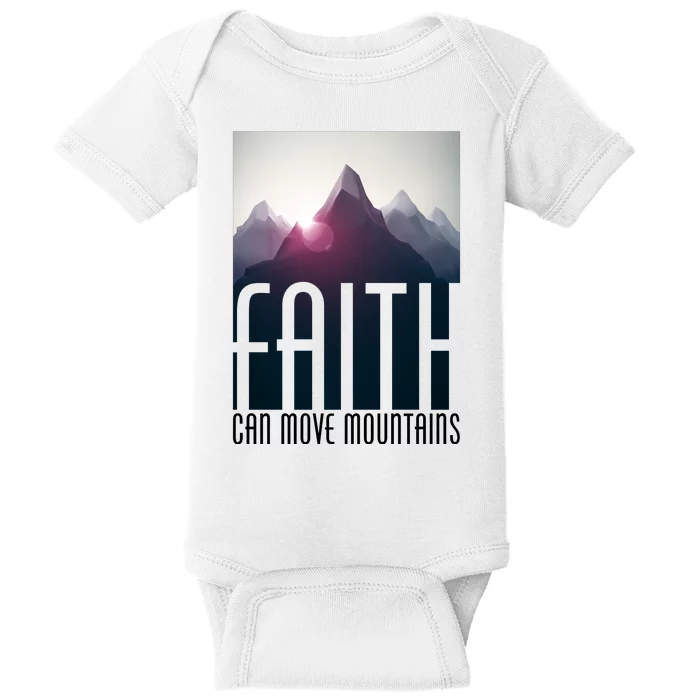 Faith Can Move Mountains Baby Bodysuit