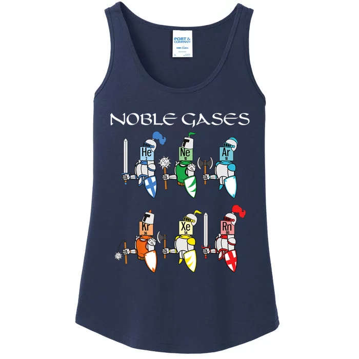 Funny Chemistry Medieval Science Noble Gases Knight Ladies Essential Tank