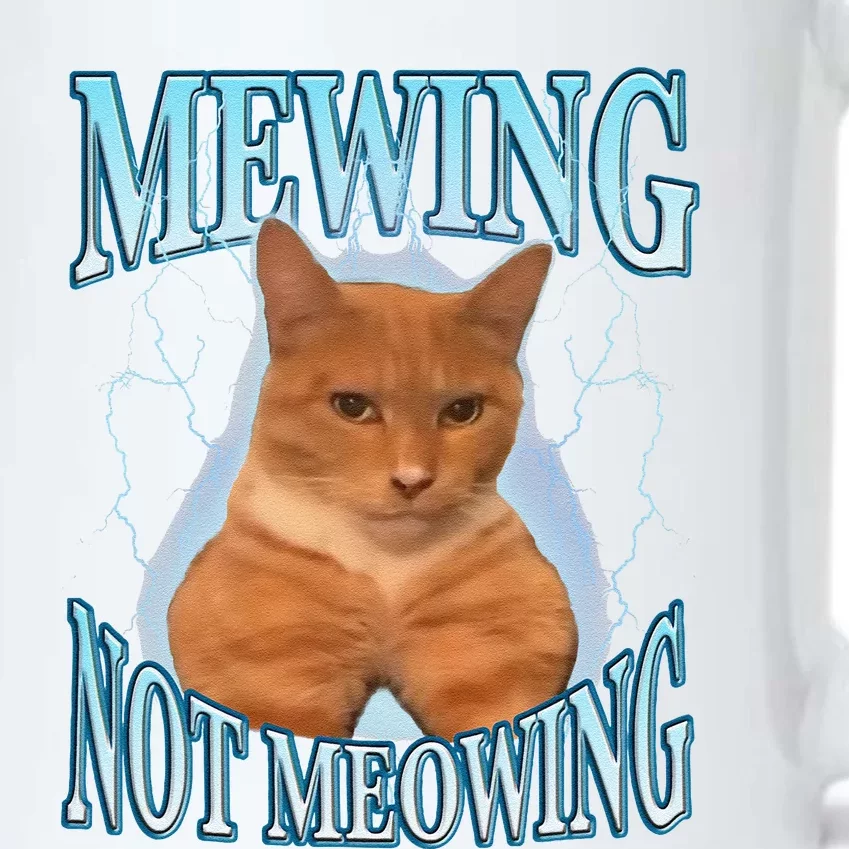 Funny Cat Meme Mewing Looksmax Meowing Cat Trend Black Color Changing Mug