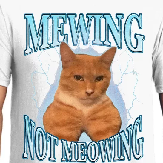 Funny Cat Meme Mewing Looksmax Meowing Cat Trend Pajama Set