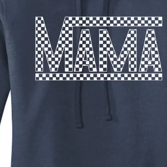 Funny Checkered Mama Black White Gift Women's Pullover Hoodie