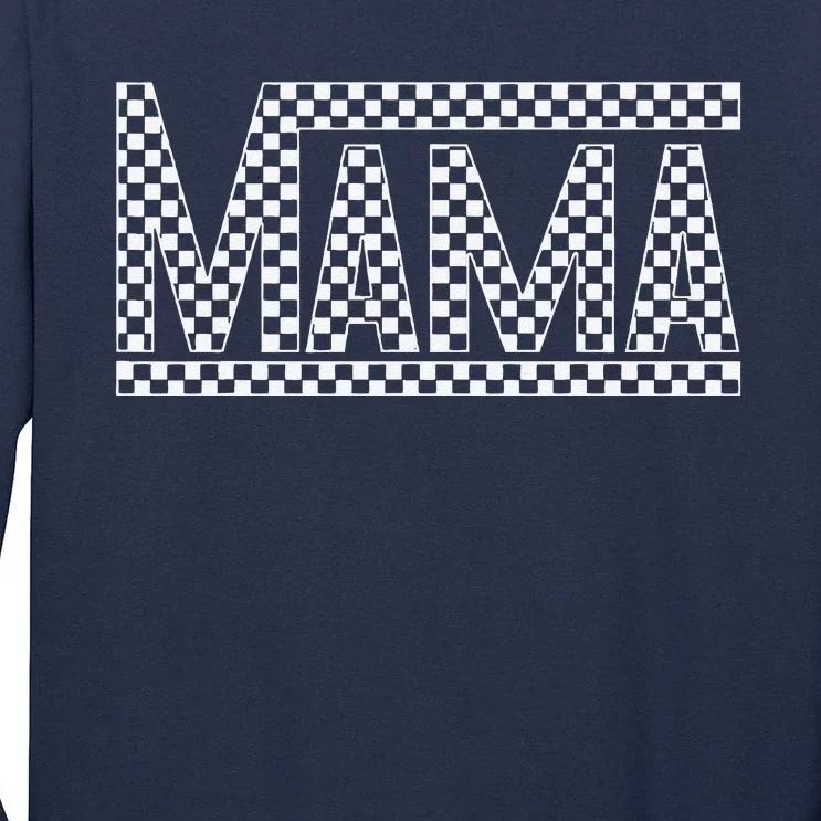 Funny Checkered Mama Black White Gift Tall Long Sleeve T-Shirt