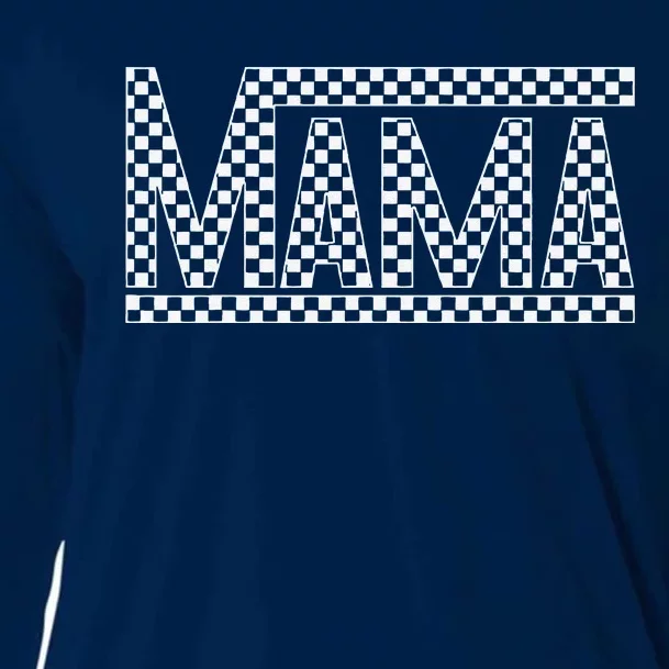 Funny Checkered Mama Black White Gift Cooling Performance Long Sleeve Crew