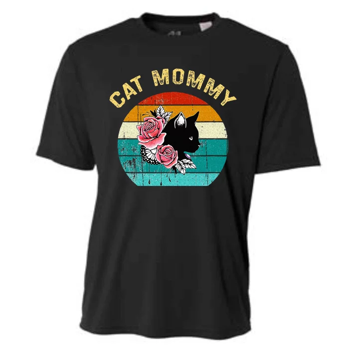 Funny Cat Mommy Cat Best Cat Mom Ever Meow With My Cat Cooling Performance Crew T-Shirt