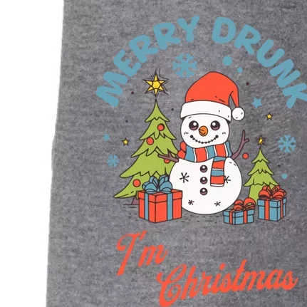 Funny Christmas Merry Drunk IM Christmas Gift Doggie 3-End Fleece Hoodie