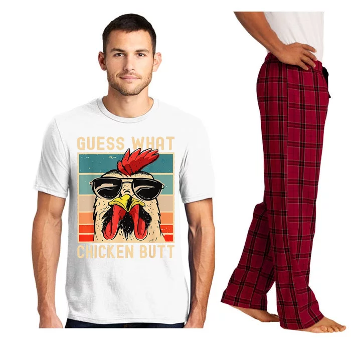 Funny Chicken Meme Guess What Chicken Butt Pajama Set