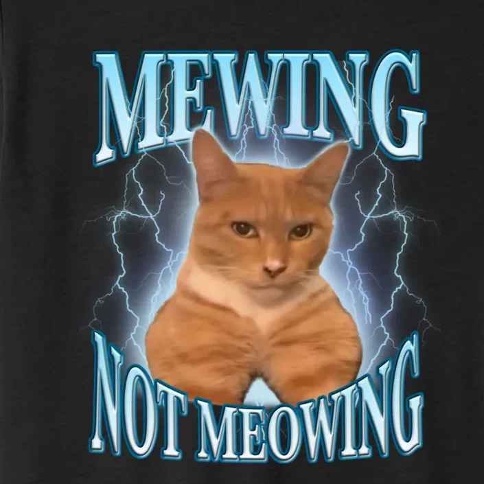 Funny Cat Meme With Meowing Looksmax Meowing Cat ChromaSoft Performance T-Shirt