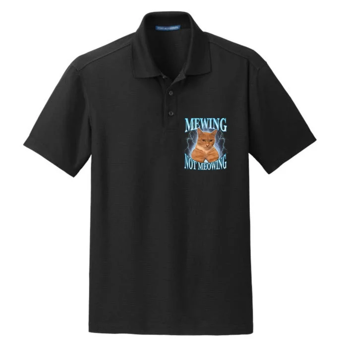 Funny Cat Meme With Meowing Looksmax Meowing Cat Dry Zone Grid Performance Polo