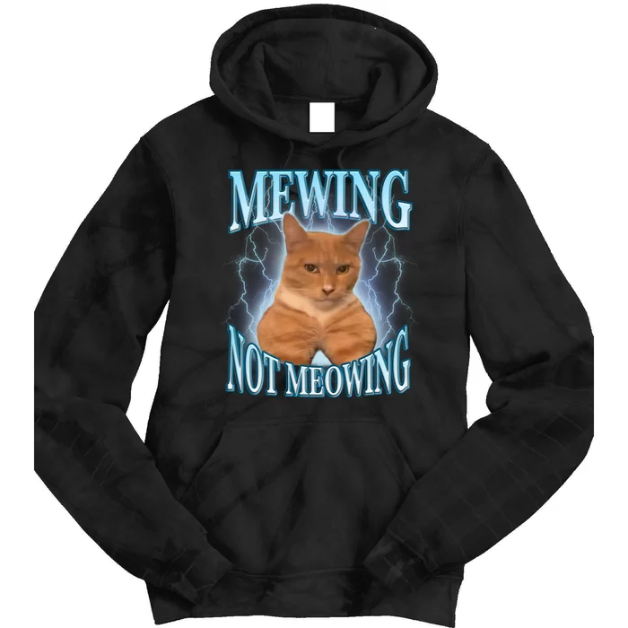 Funny Cat Meme With Meowing Looksmax Meowing Cat Tie Dye Hoodie