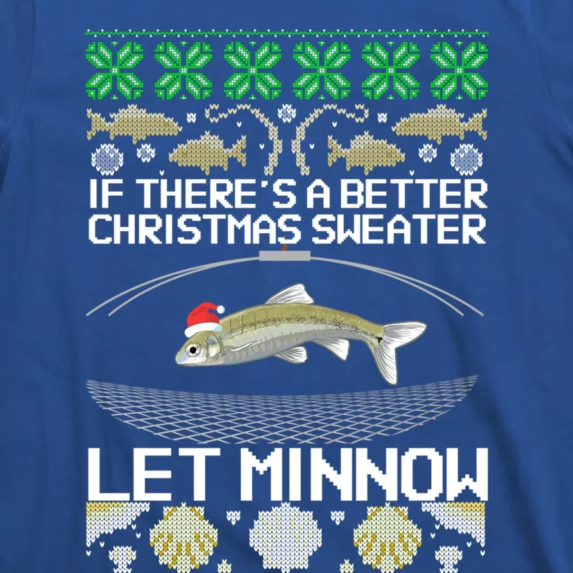 Funny Christmas Minnow Bait Fish Trap Angler Fishing Gift T-Shirt