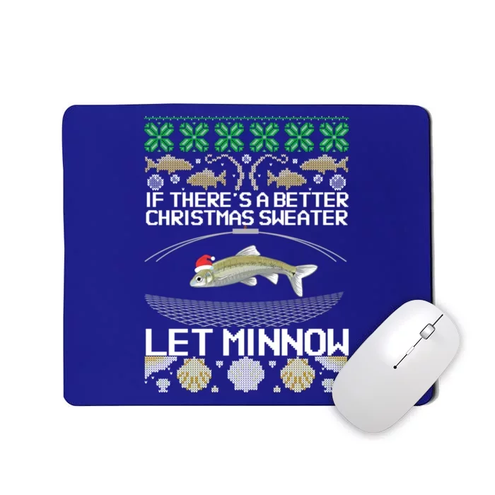 Funny Christmas Minnow Bait Fish Trap Angler Fishing Gift Mousepad