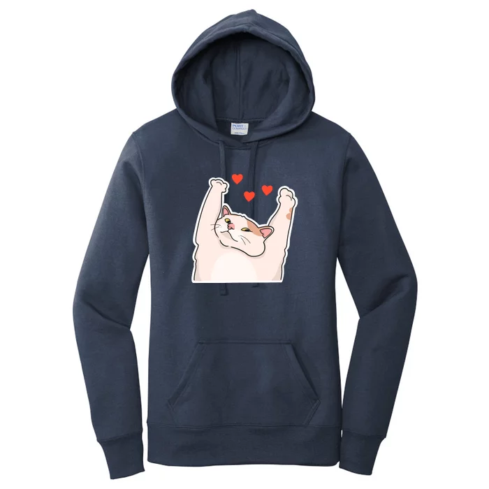 Funny Cat Meme Expressions Women's Pullover Hoodie