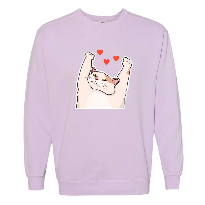 Funny Cat Meme Expressions Garment-Dyed Sweatshirt