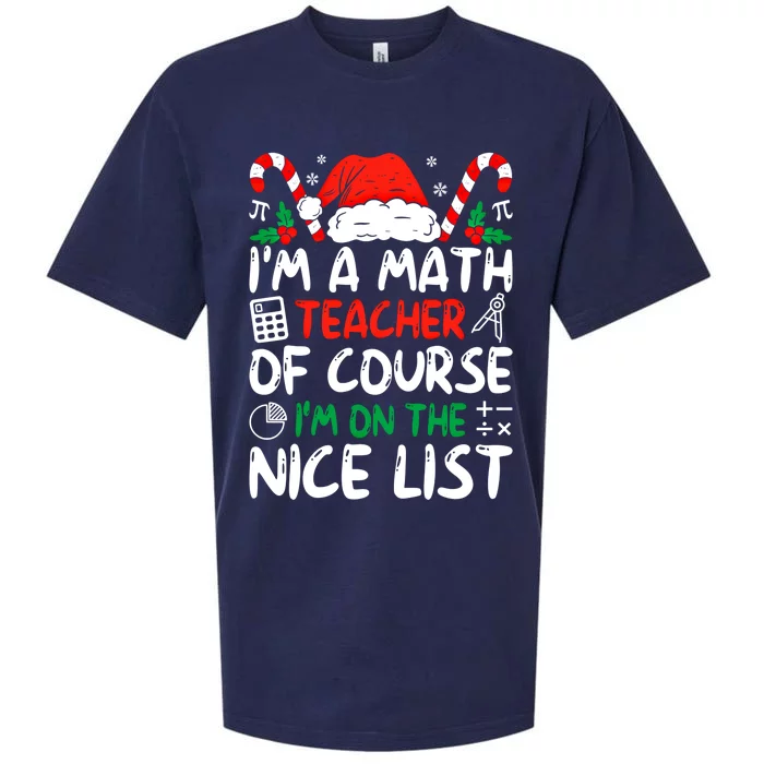 Funny Christmas Math Teacher IM A Math Teacher Gift Sueded Cloud Jersey T-Shirt