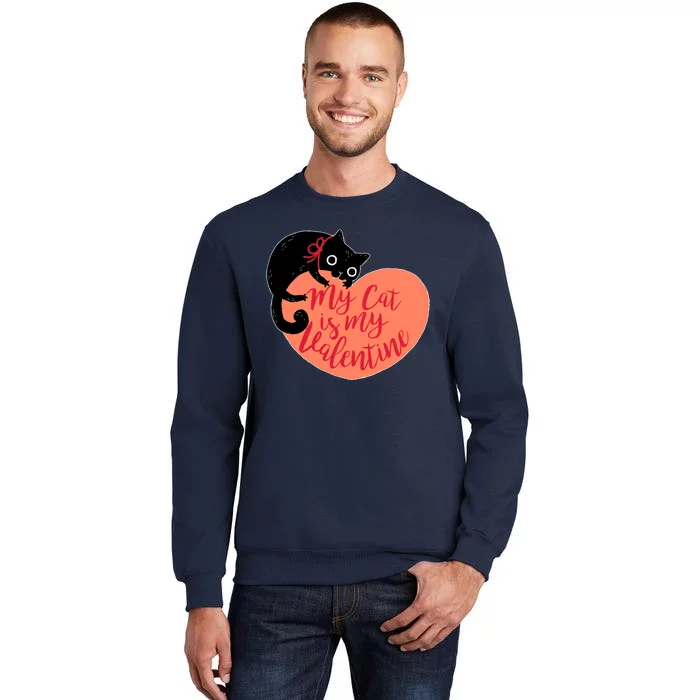 Funny Cute My Cat Is My Valentine Sweatshirt