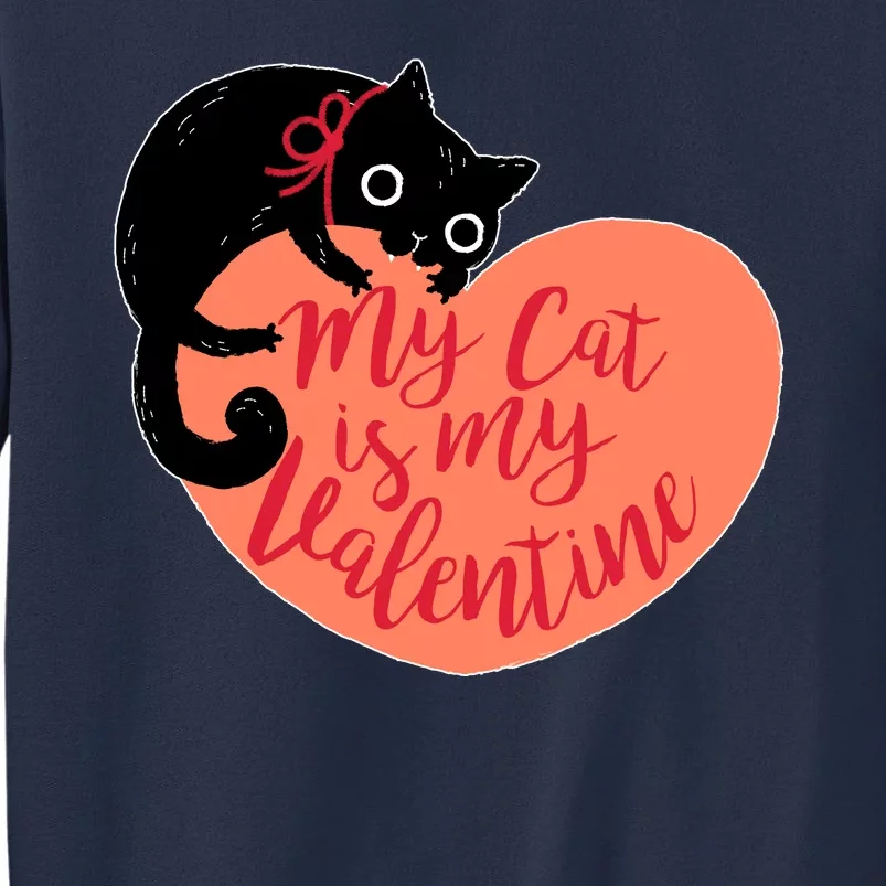 Funny Cute My Cat Is My Valentine Sweatshirt