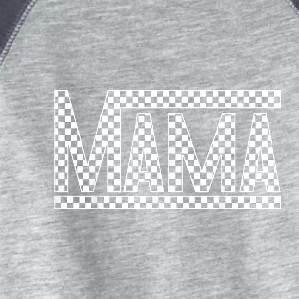 Funny Checkered Mama Black White Gift Women Toddler Fine Jersey T-Shirt