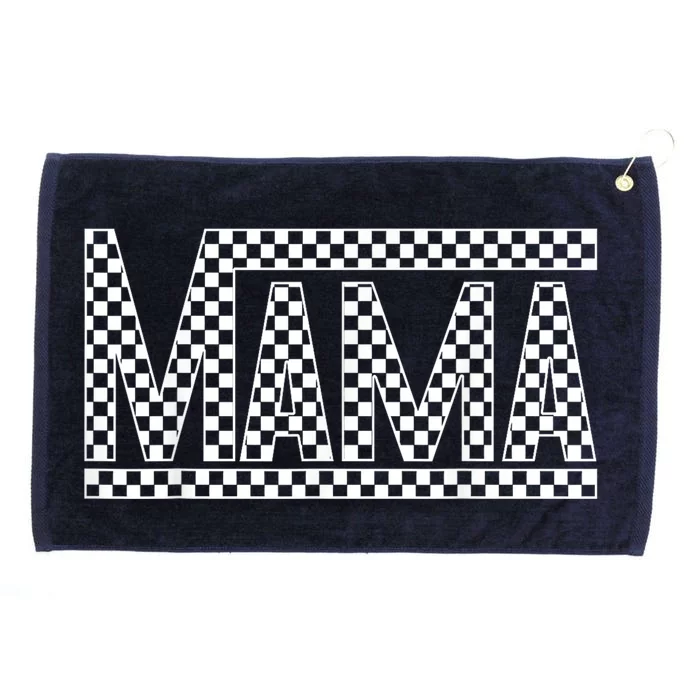 Funny Checkered Mama Black White Gift Women Grommeted Golf Towel