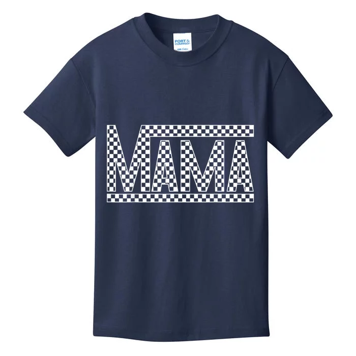 Funny Checkered Mama Black White Gift Women Kids T-Shirt