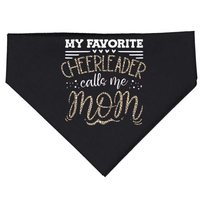 Funny Cheerleading Mother Leopard Cheetah Print Cheer Mom USA-Made Doggie Bandana