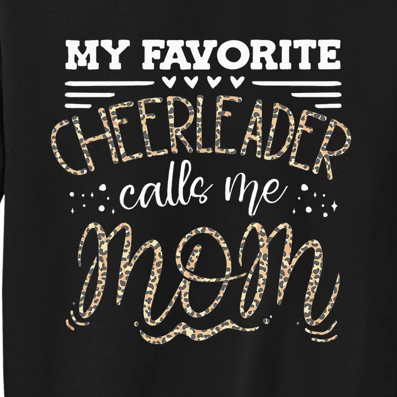 Funny Cheerleading Mother Leopard Cheetah Print Cheer Mom Sweatshirt