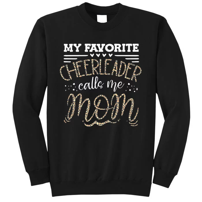 Funny Cheerleading Mother Leopard Cheetah Print Cheer Mom Sweatshirt