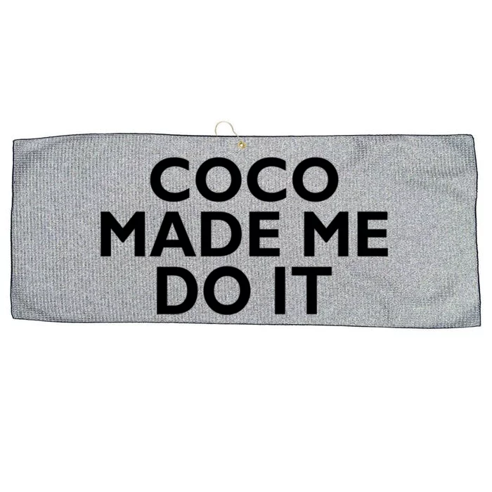 Funny Coco Made Me Do It Design Gift Large Microfiber Waffle Golf Towel