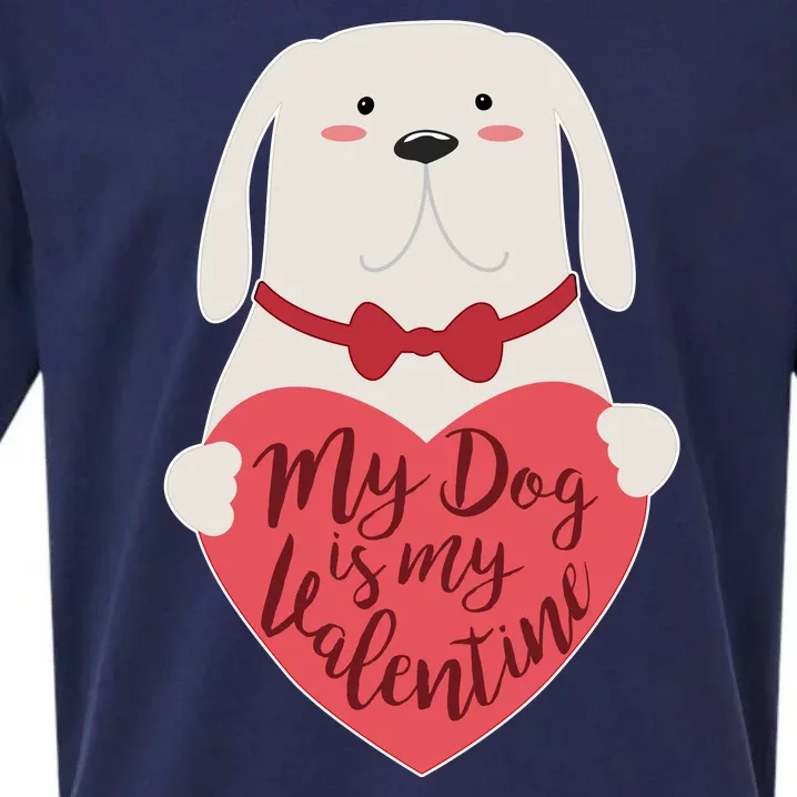 Funny Cute My Dog Is My Valentine Sueded Cloud Jersey T-Shirt