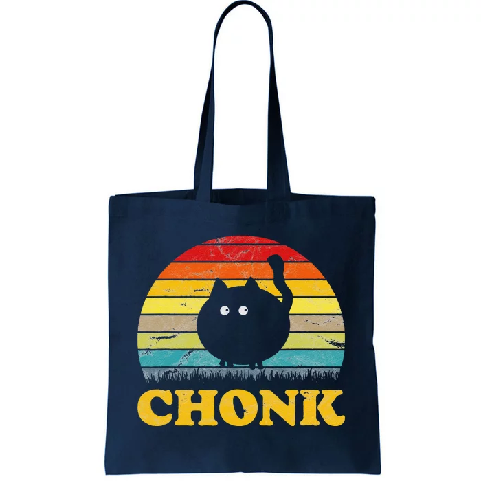 Funny Cat Meme Vintage Chonk Cat Tote Bag