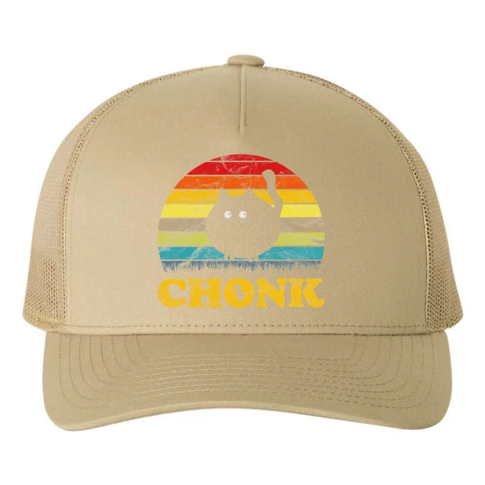 Funny Cat Meme Vintage Chonk Cat Yupoong Adult 5-Panel Trucker Hat