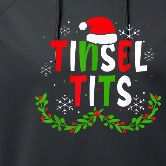 Funny Christmas Matching Couples Jingle Balls Tinsel Tits Performance Fleece Hoodie