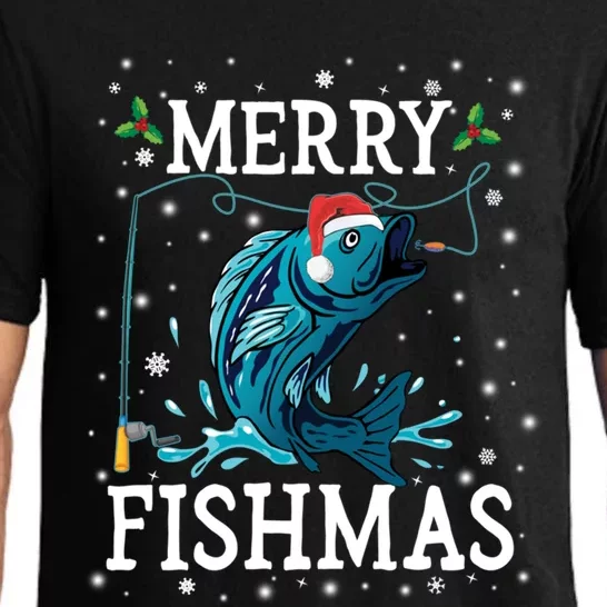 Funny Christmas Merry Fishmas Fishing Fisher Xmas Funny Gift Meaningful Gift Pajama Set