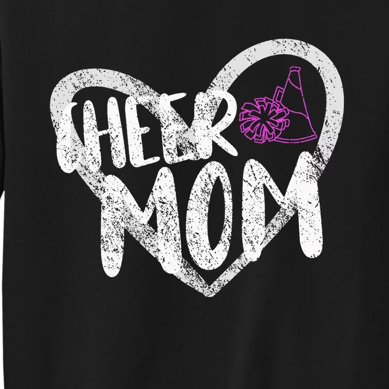 Funny Cheer Mom Heart Cheerleading Cheerleader Tall Sweatshirt