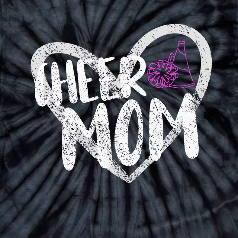 Funny Cheer Mom Heart Cheerleading Cheerleader Tie-Dye T-Shirt