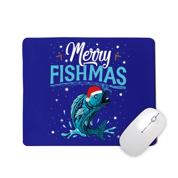 Funny Christmas Merry Fishmas Fishing Xmas Gift Cute Gift Mousepad