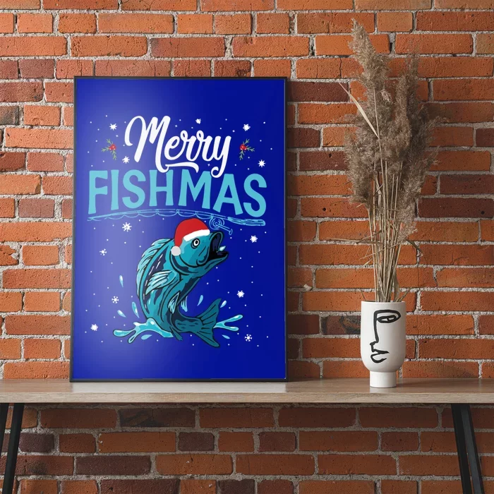 Funny Christmas Merry Fishmas Fishing Xmas Gift Cute Gift Poster