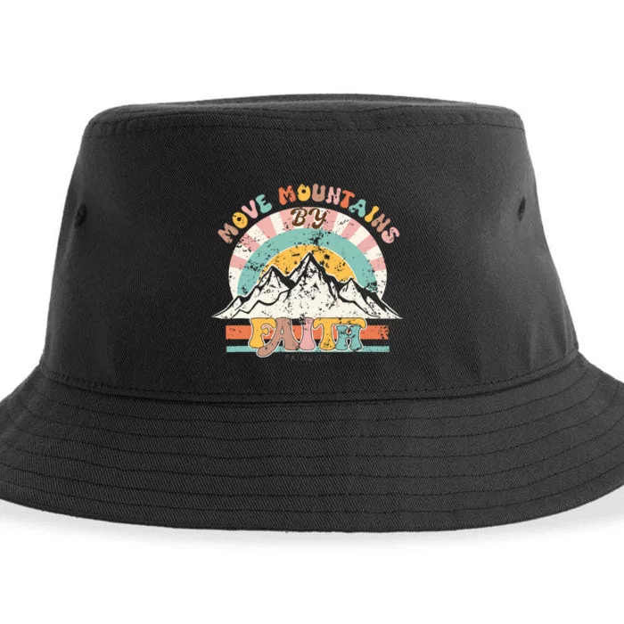 Faith Can Move Mountains Boho Christian Sustainable Bucket Hat