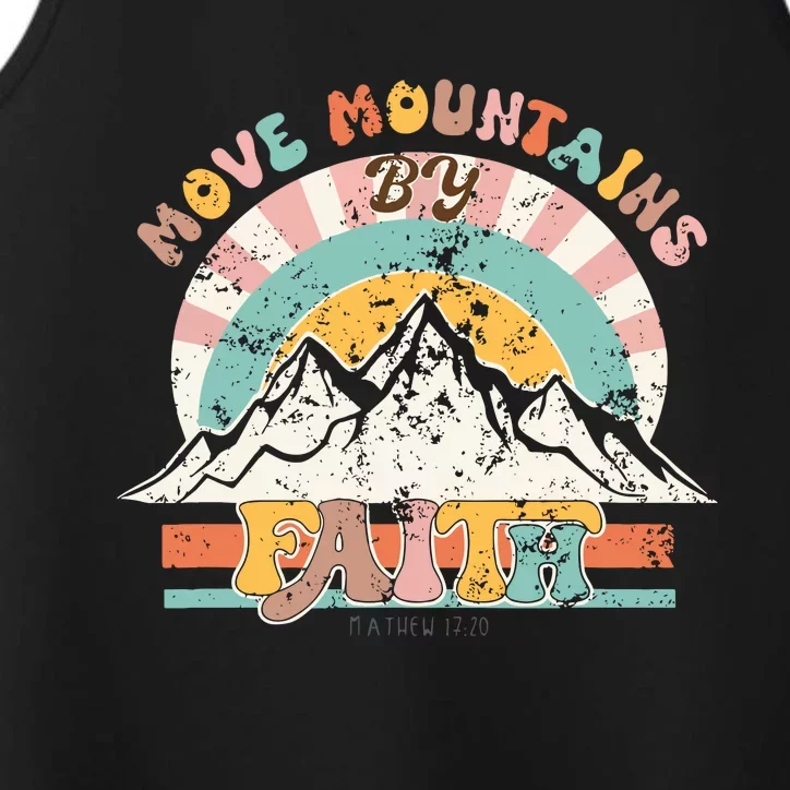 Faith Can Move Mountains Boho Christian Performance Tank