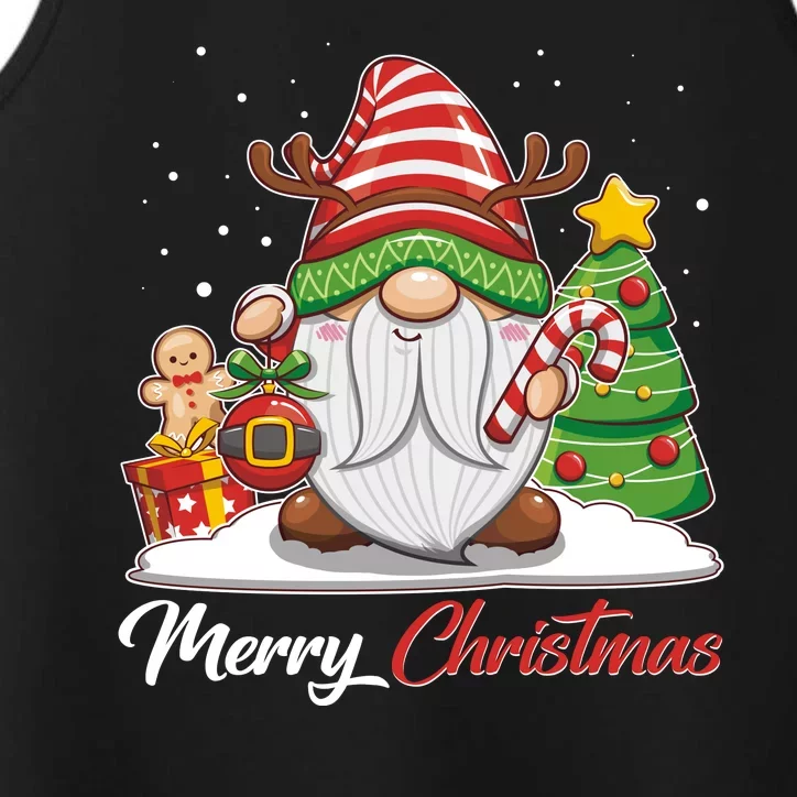 Funny Cute Merry Christmas Gnome Performance Tank