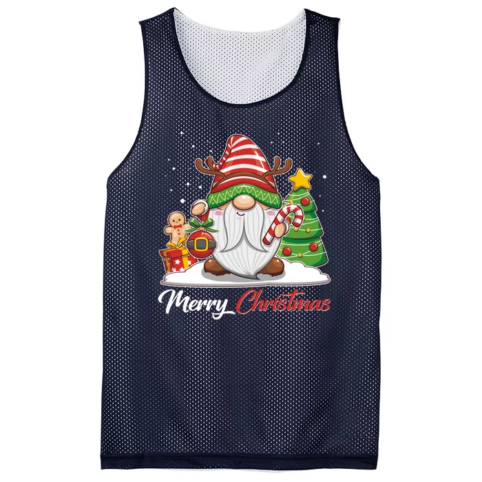 Funny Cute Merry Christmas Gnome Mesh Reversible Basketball Jersey Tank