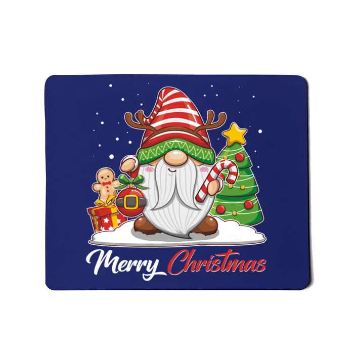 Funny Cute Merry Christmas Gnome Mousepad