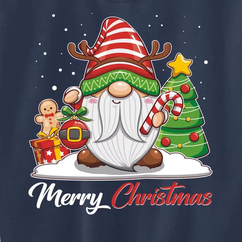 Funny Cute Merry Christmas Gnome Kids Sweatshirt