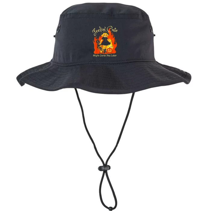 Feeling Cute Might Curse You Later Cute Witch Legacy Cool Fit Booney Bucket Hat